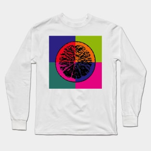 A slice of lemon in settled pop art colour scheme Long Sleeve T-Shirt